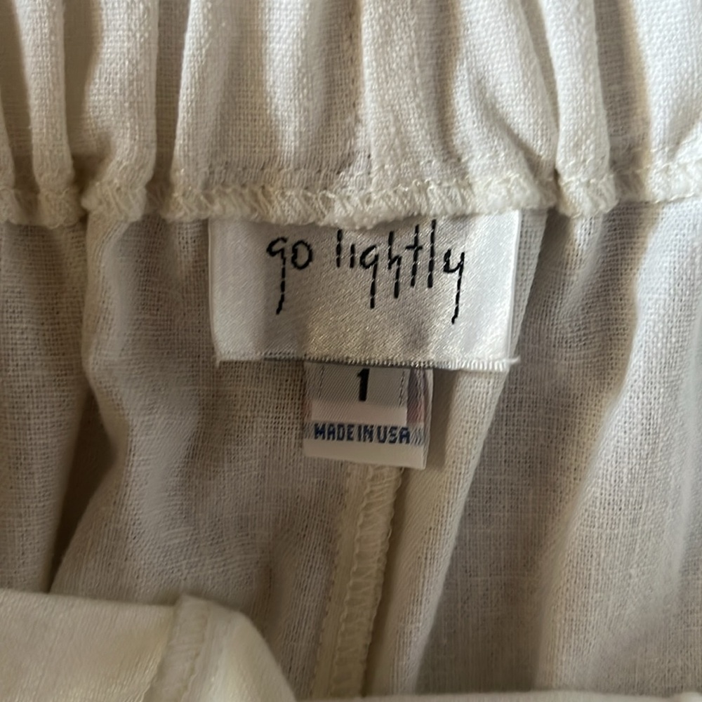 Go Lightly White Linen/ Viscose Pants, Made In USA sold - Picture 8 of 15